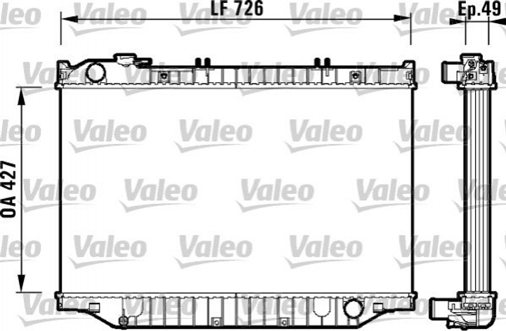 Радиатор охлаждения двигателя Valeo 732415 Toyota Land Cruiser 1640017020, 1640017040 - изображение 1