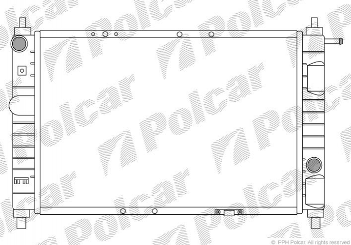 Радіатор охолодження двигуна Polcar 290208A Daewoo Matiz 96596288, 96314162 - зображення 1