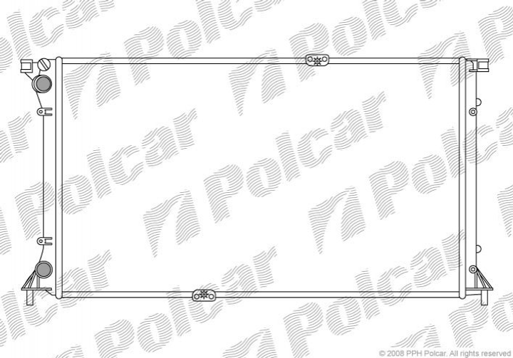 Радиатор охлаждения двигателя Polcar 602608A4 Nissan Primastar; Opel Vivaro; Renault Trafic 2140000QAP, 2140000QAT, 4414578 - изображение 1