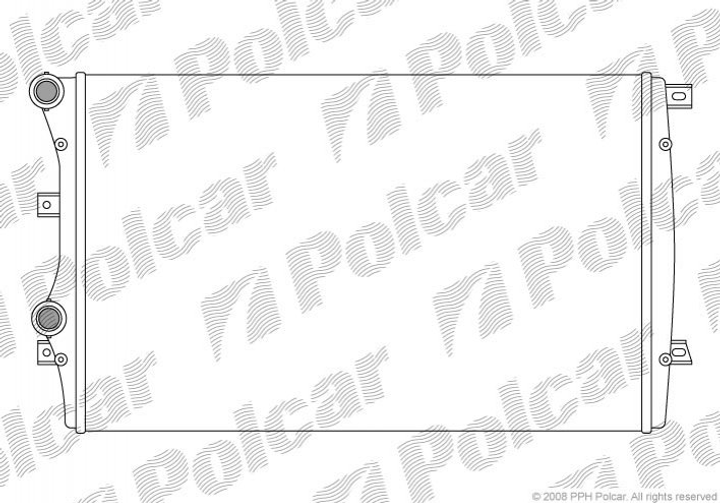 Радиатор охлаждения двигателя Polcar 133108A2 Volkswagen Golf, Touran, Caddy, EOS, Jetta, Scirocco, Passat; Skoda Octavia, Yeti, Superb; Audi A3, TT; Seat Leon, Toledo 5K0121253D, 1K0121253H, 1K0121253BB - изображение 1