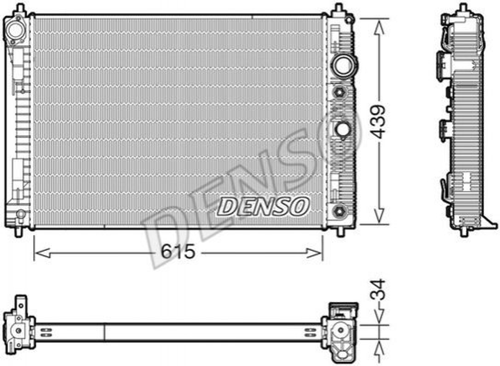 Радиатор охлаждения двигателя DENSO DRM46045 214604GD0A - изображение 1