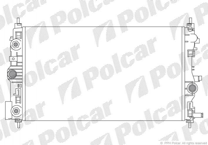 Радиатор охлаждения двигателя Polcar 5511087 Opel Astra, Zafira 1300305, 13310787 - изображение 1