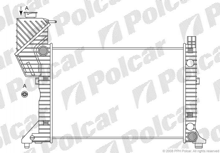 Радиатор охлаждения двигателя Polcar 506208A1 Mercedes Sprinter A9015001800 - изображение 1