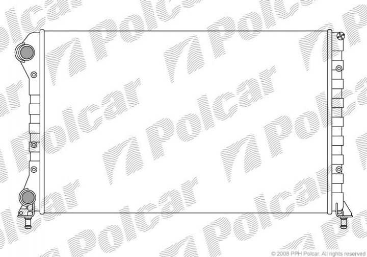 Радиатор охлаждения двигателя Polcar 3040083 Fiat Doblo 46803039, 46749005 - изображение 1