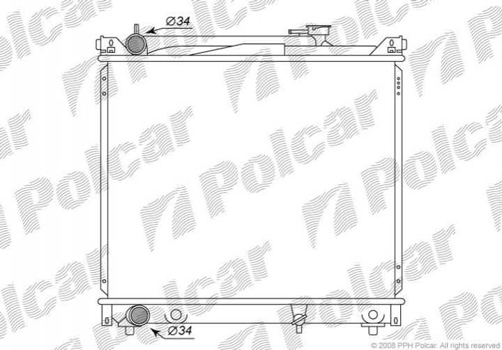 Радіатор охолодження двигуна Polcar 7424083 Suzuki Vitara, Grand Vitara 1770077E00, 1770077E20 - зображення 1