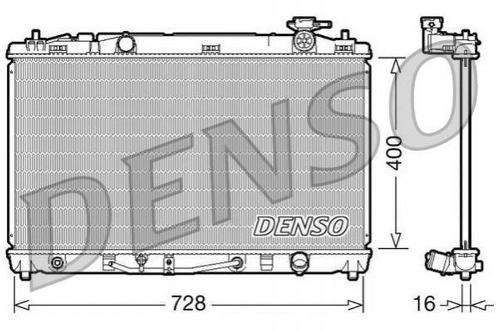 Радиатор охлаждения двигателя DENSO DRM50042 Toyota Camry 1640028630 - изображение 2