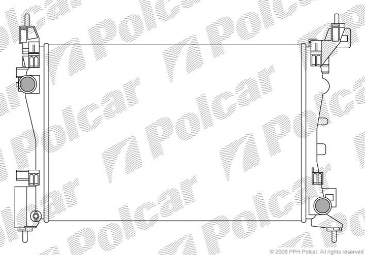 Радиатор охлаждения двигателя Polcar 3024083 Fiat Grande Punto, Punto 55700447 - изображение 1