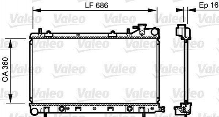 Радиатор охлаждения двигателя Valeo 735209 Subaru Forester 45111SA031 - изображение 1