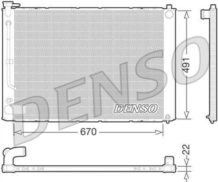 Радиатор охлаждения двигателя DENSO DRM51011 Lexus RX 1604120310 - изображение 1