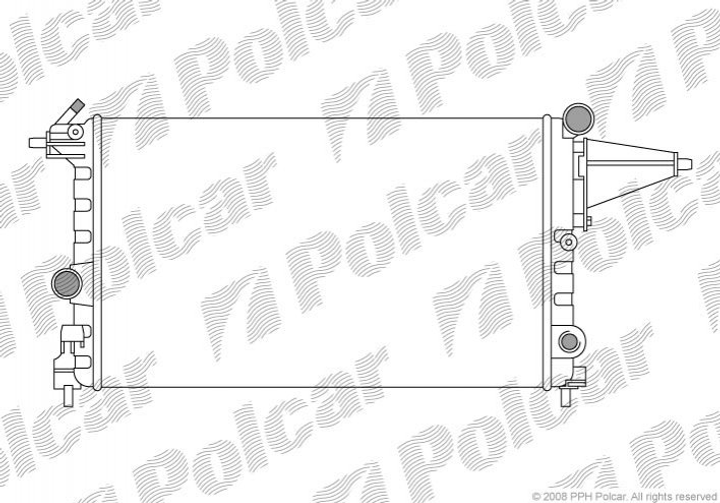 Радиатор охлаждения двигателя Polcar 5514084 Opel Vectra 90264491 - изображение 1