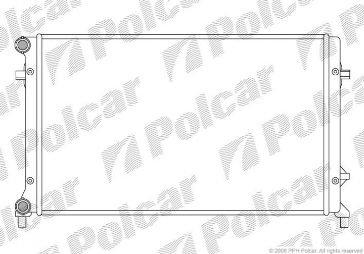 Радиатор охлаждения двигателя Polcar 133108A1 Volkswagen Caddy, Touran, Golf, EOS, Jetta, Passat; Audi A3; Skoda Octavia; Seat Toledo, Leon 1K0121251Q, 1K0121251P - изображение 1