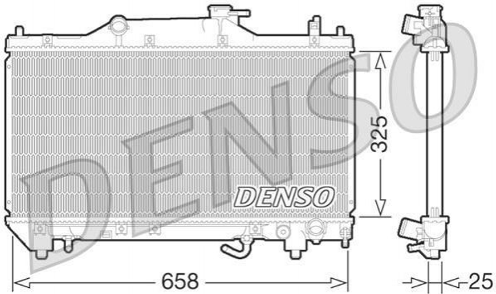 Радиатор охлаждения двигателя DENSO DRM50067 Toyota Avensis 164000H010 - изображение 1