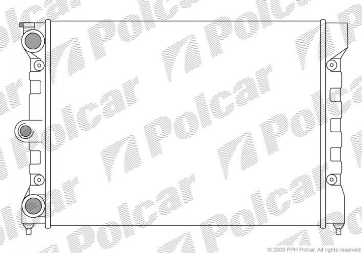 Радіатор охолодження двигуна Polcar 9534081 Volkswagen Polo, Golf, Jetta, Passat, Scirocco 171121253CJ, 171121253CF - зображення 1