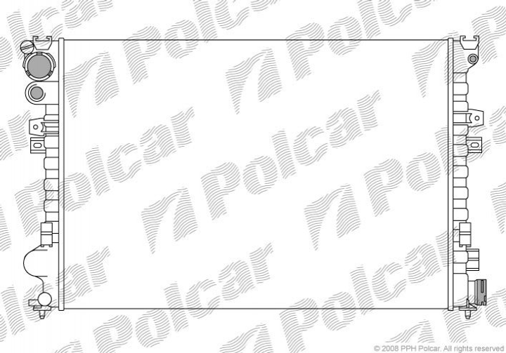 Радіатор охолодження двигуна Polcar 238008A3 Fiat Scudo; Peugeot 806, Експерт; Citroen Jumpy 1482543080, 1475845080, 14758450 - зображення 1