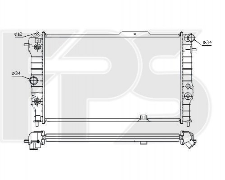 Радіатор охолодження двигуна FPS FP 52 A286 Opel Vectra 1300135, 1300133 - зображення 1