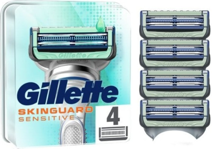 Змінні картриджі для гоління Gillette SkinGuard Sensitive 4 шт (7702018486465) - зображення 1