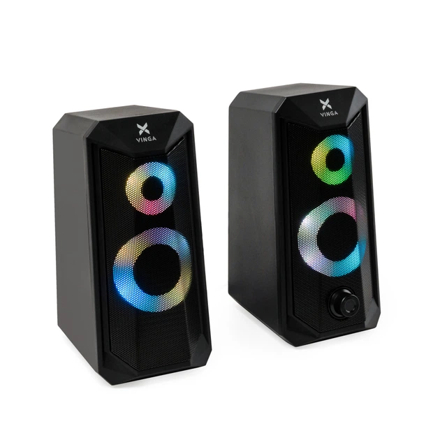 Акустическая система Vinga SP-200 LED USB Black - Фото 7 Акустическая система Vinga SP-200 LED USB Black - изображение 7