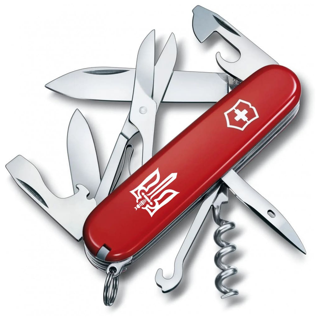 Ніж Victorinox Climber Ukraine Red Тризуб ОУН (1.3703_T0300u) - зображення 1