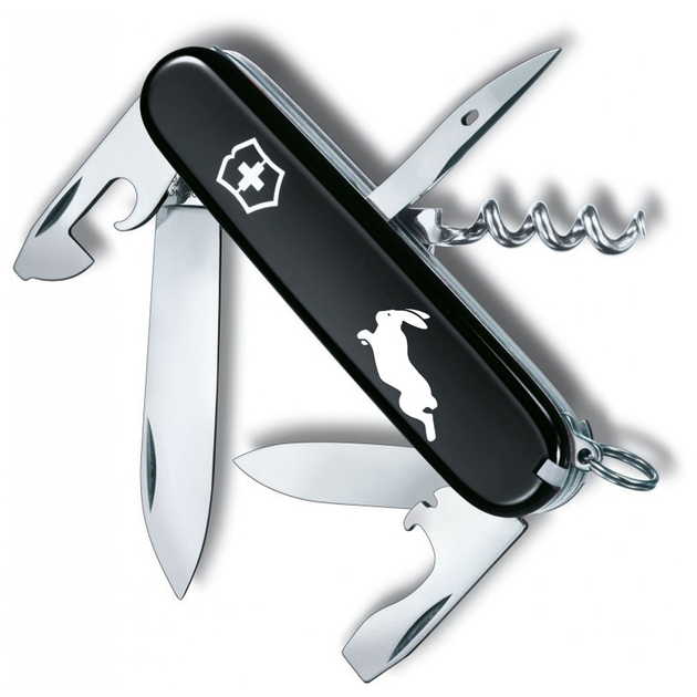 Ніж Victorinox Spartan Zodiac Black Шпаркий Кролик (1.3603.3_Z2170u) - зображення 1