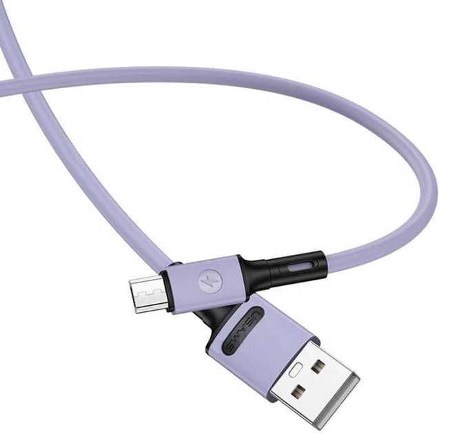 Кабель Usams U52 мicro-USB 2A Fast Charge 1м Пурпурний (6958444989037) - зображення 1