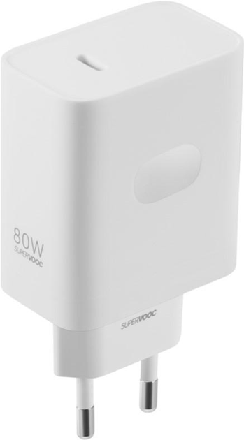 Зарядний пристрій для телефона OnePlus Supervooc 80Вт GaN Type-C White (6921815622529) - зображення 1
