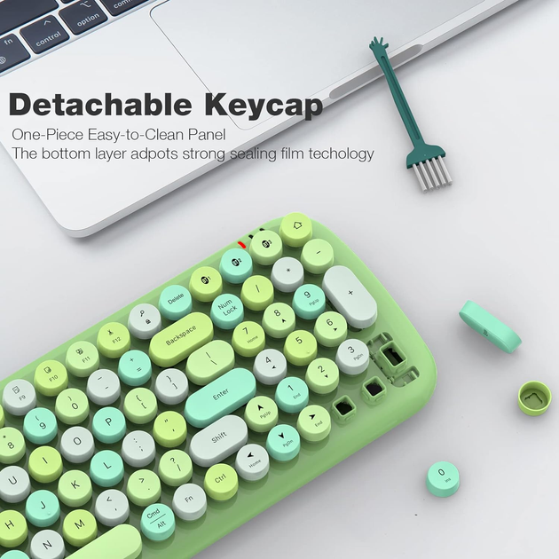 Клавіатура бездротова VHG Candy BT, Green - зображення 6