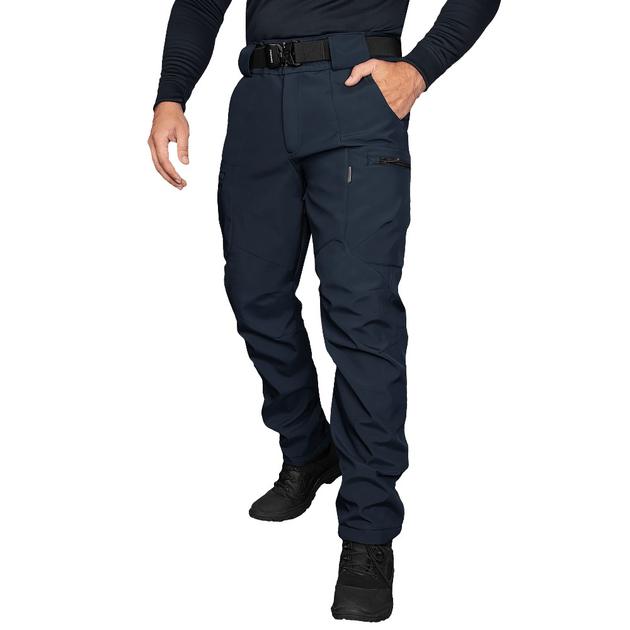 Тактические зимние штаны Camotec SoftShell Vent Темно-синие L - изображение 2