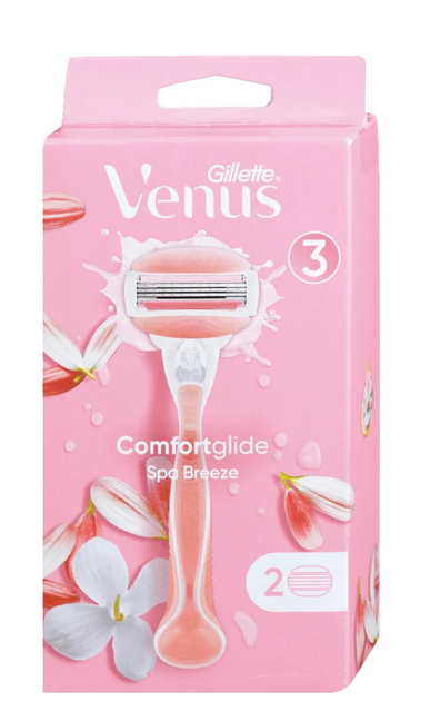 Бритва для гоління Gillette Venus ComfortGlide Spa Breeze з 2 змінними картриджами (7702018322862) - зображення 1