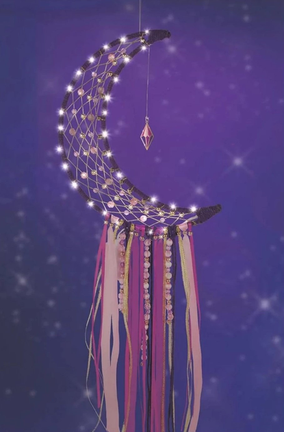Набір для виготовлення біжутерії Make It Real фіолетовий ловець снів з лампочками (695929014179) - зображення 2