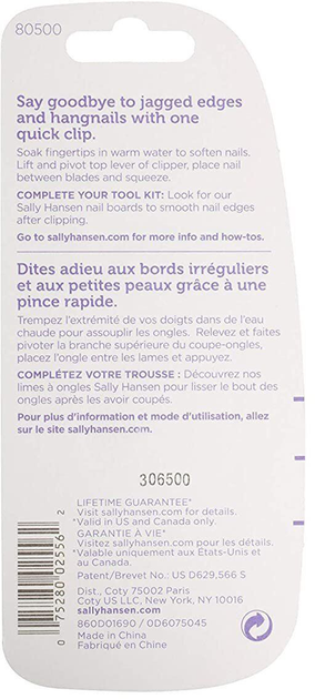 Кніпсер для нігтів Sally Hansen Control Grip Toenail Clipper 1 шт (0075280025586) - зображення 3