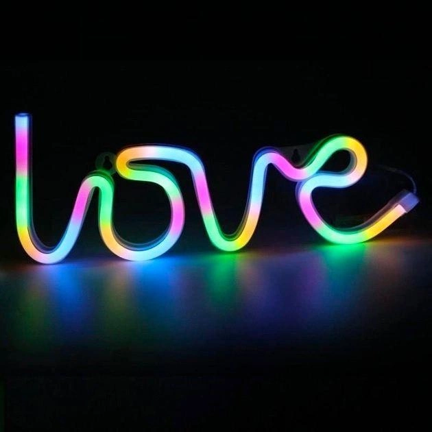 Неоновый светильник Neon Lights \"Любовь\" Ночник декоративный настенный ...