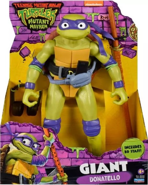 Figurka TMNT Mutant Mayhem Wojownicze Żołwie Ninja Donatello Gigant 30 cm (43377834021) - obraz 1