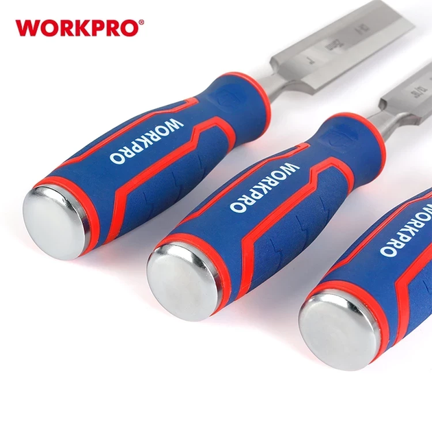 Набор стамесок-долото ударных WORKPRO (12, 20, 25 мм) CR-V PRO WP201301 - изображение 3