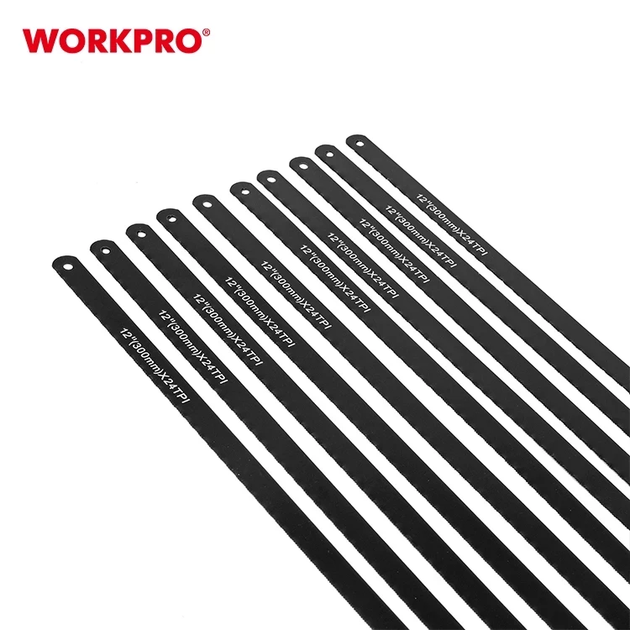 Набор полотен по металлу WORKPRO 300 мм 24TPI (10 ед.) WP215031 - изображение 3