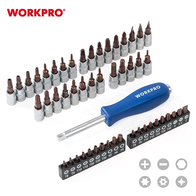 Набор ручного инструмента WORKPRO (172 предм.) кейс PRO WP202545 - Фото 7 Набор ручного инструмента WORKPRO (172 предм.) кейс PRO WP202545 - изображение 7
