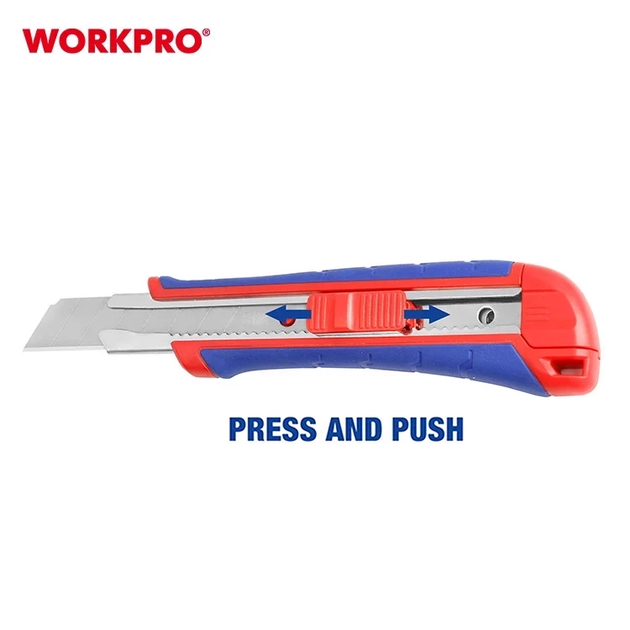 Нож сегментный усиленный WORKPRO 18 мм PRO WP212009 - Фото 5 Нож сегментный усиленный WORKPRO 18 мм PRO WP212009 - изображение 5