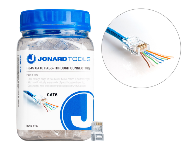 Сквозные коннекторы RJ45 CAT6 Jonard Tools (100 шт.) – фото, отзывы ...