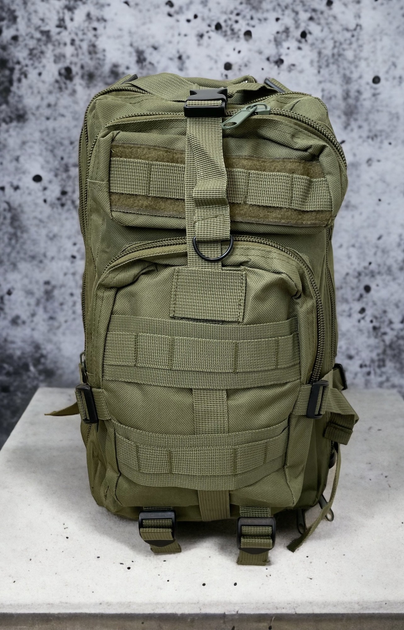 Рюкзак тактический Assault Army 25 литров 46x31x16 олива 8377 - изображение 1