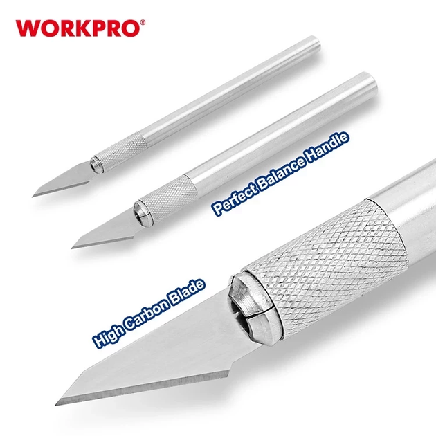 Набор ножей для точных работ/моделирования WORKPRO (8 пред.) W018020 - Фото 5 Набор ножей для точных работ/моделирования WORKPRO (8 пред.) W018020 - изображение 5