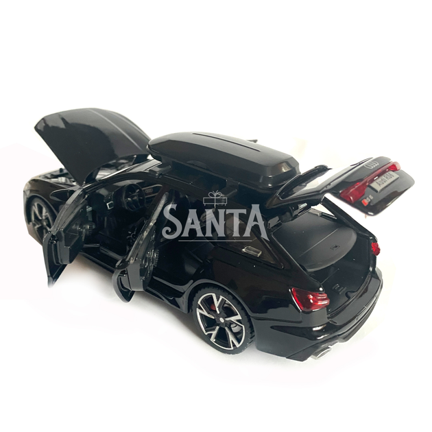 Игрушечная машинка металлическая Audi RS6, ауди, черная, звук