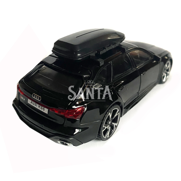 Игрушечная машинка металлическая Audi RS6, ауди, черная, звук