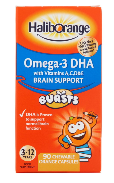 Омега-3 для дітей Haliborange Omega-3 DHA + Vits A C & D Brain Support 90 chew tab апельсин - зображення 2