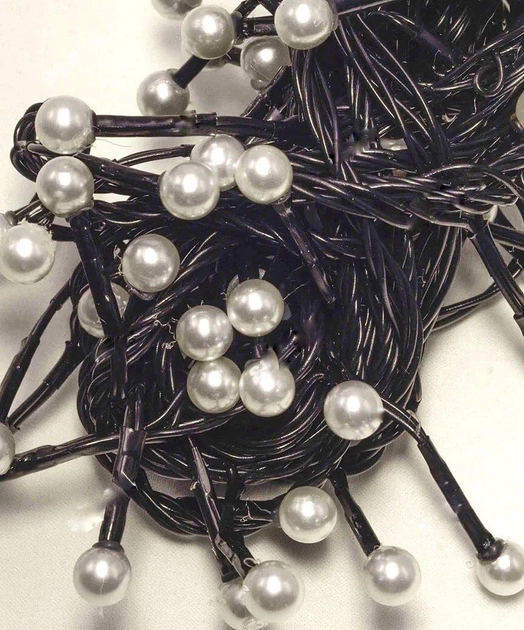 Гирлянда светодиодная Жемчуг на елку 50 LED 5м переходник черный провод Синий - Фото 4 Гирлянда светодиодная Жемчуг на елку 50 LED 5м переходник черный провод Синий - изображение 4