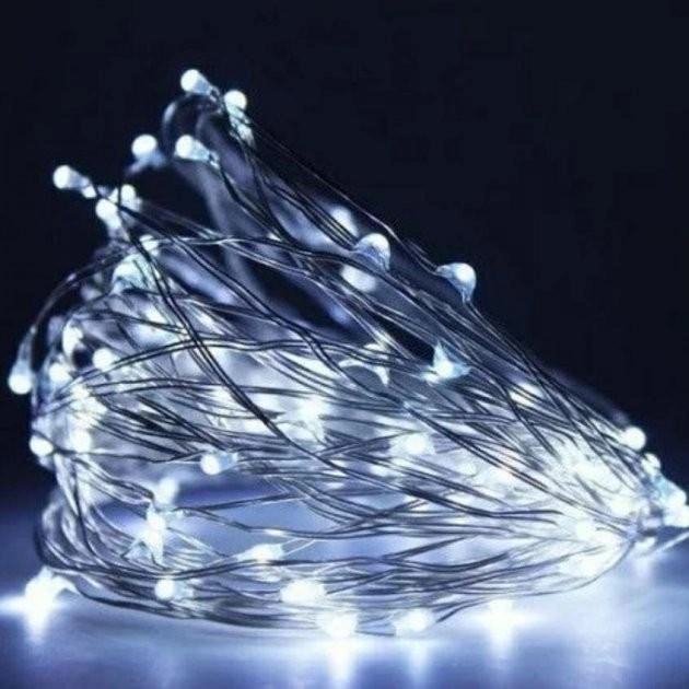 Світлодіодна гірлянда-нитка Крапля роси 20 LED на батарейках 2 м Холодний білий (14598594) - Фото 4 Світлодіодна гірлянда-нитка Крапля роси 20 LED на батарейках 2 м Холодний білий (14598594) - зображення 4
