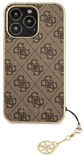 Панель Guess 4G Charms Collection для Apple iPhone 14 Pro Max Коричневий (3666339094188) - зображення 3