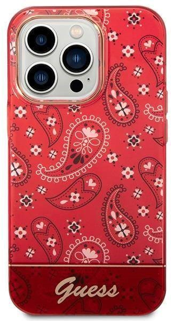 Панель Guess Bandana Paisley для Apple iPhone 14 Pro Max Червоний (3666339064075) - зображення 2