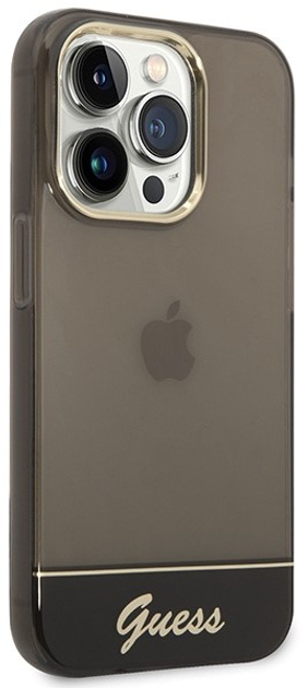 Etui plecki Guess Translucent do Apple iPhone 14 Pro Max Black (3666339088255) - obraz 3