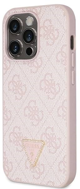 Etui plecki Guess Crossbody Metal Logo do Apple iPhone 14 Pro Max Pink (3666339147211) - obraz 1