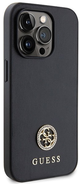 Панель Guess Strass Metal Logo для Apple iPhone 14 Pro Max Чорний (3666339150716) - зображення 3
