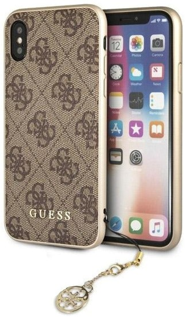 Панель Guess 4G Charms Collection для Apple iPhone X/XS Коричневий (3700740434215) - зображення 1